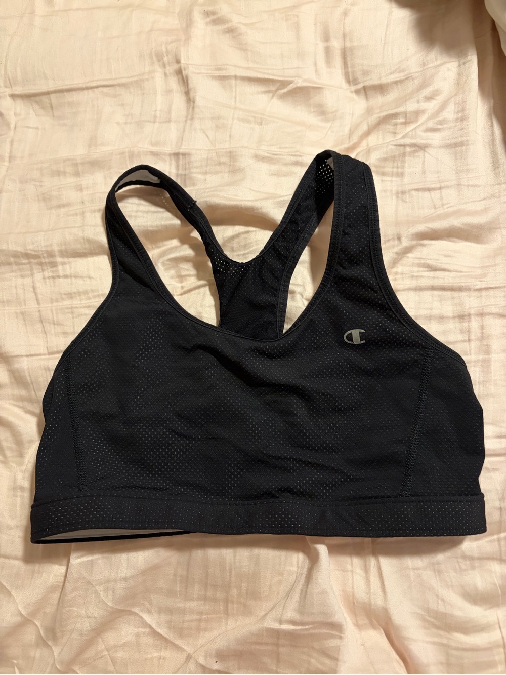 Champion Black Racerback Athletic Sports Bra